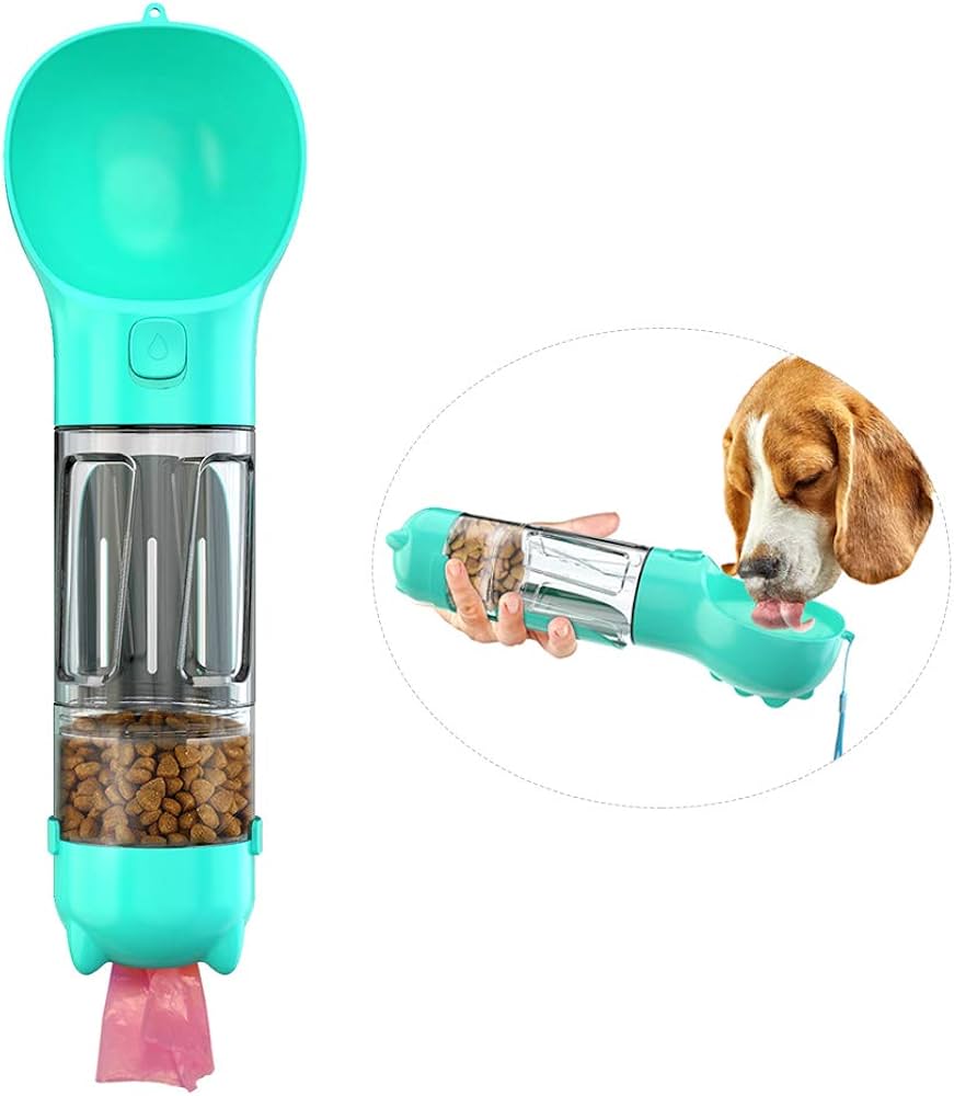 🌟 BOTELLA DE AGUA PORTÁTIL MULTIFUNCIONAL PARA MASCOTAS - 4 EN 1 🌟